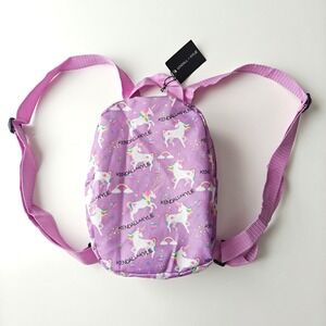 Kendall + Kylie Kids Mini Backpack Purple Unicorn Rainbow Print Girls New Tags